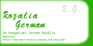 rozalia german business card